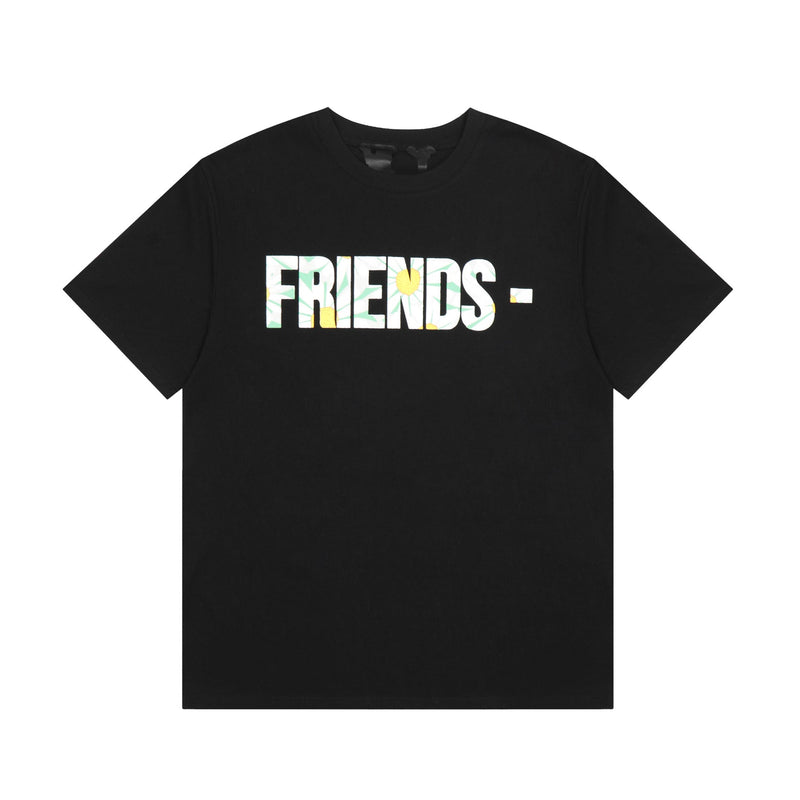Vlone T Shirt Spring Summer Daisy Pattern Crew Neck