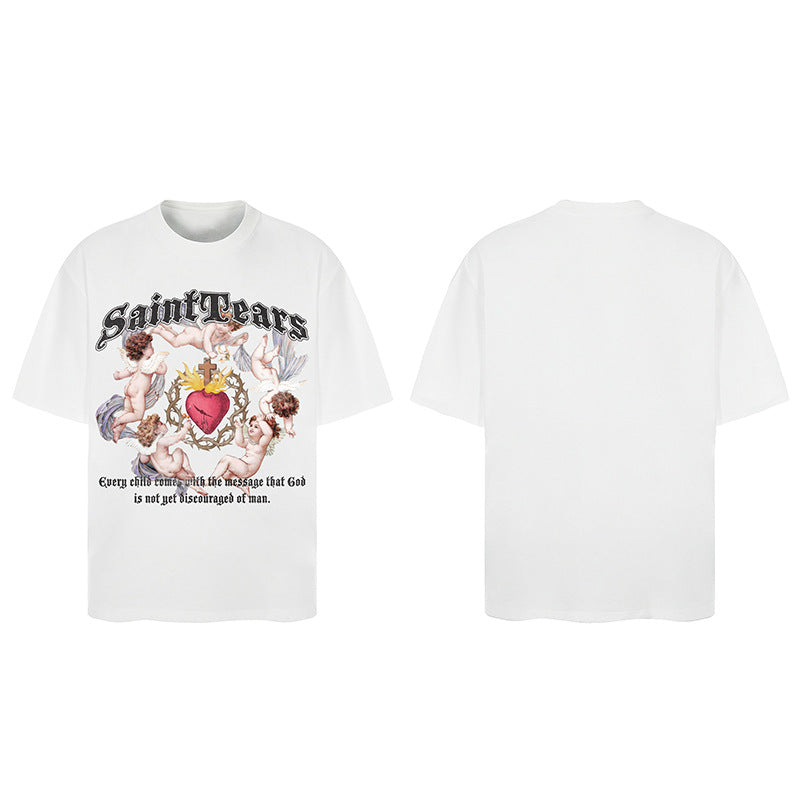 Men Vintage T-Shirts Saint Michael Tee Saint Tears