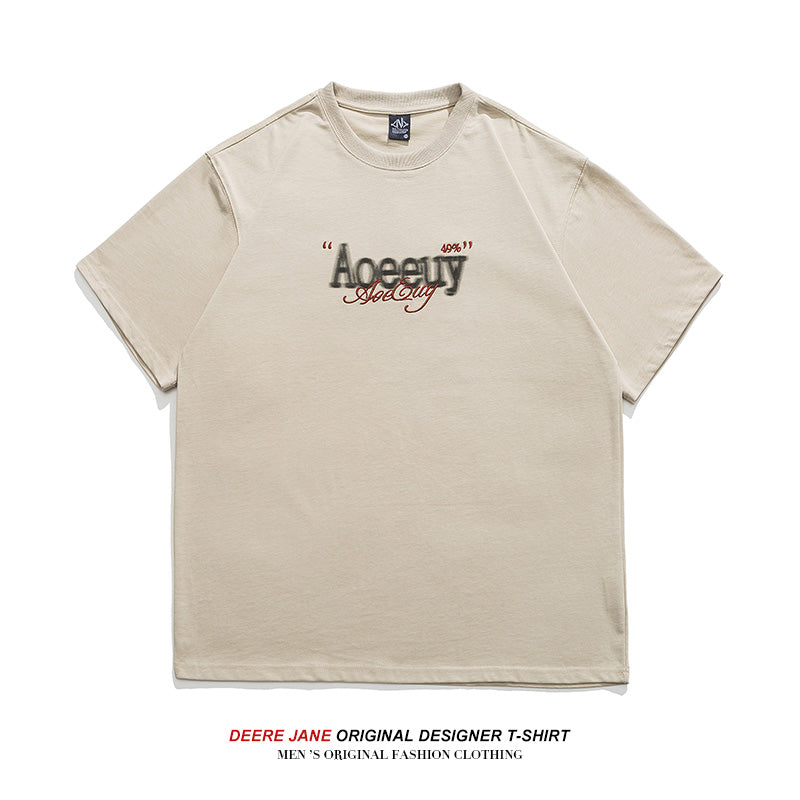 Men's T-Shirts Short-Sleeved T-shirt Men's Loose Half-Sleeved Casual All-Matching