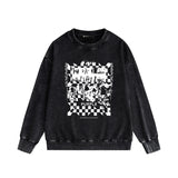 Purple Brand Distressed Sweatshirt Retro Vintage Crew Neck Sweater