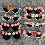 Trendy punk glasses rose cat eyes