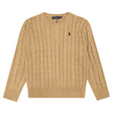 Ralph Lauren Knitted sweaters cotton thread ruff pony embroidery twist crew neck