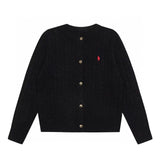 Ralph Lauren Knitted sweaters RL wool logo crew neck gradual change twist knitted cardigan