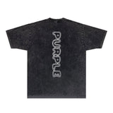 Purple Brand Distressed T Shirts Short Sleeve