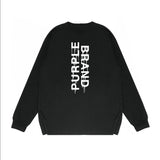 Purple Brand Long Sleeve T-Shirt Fashion Loose Long Sleeve Top