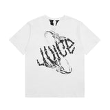 Vlone T Shirts Summer European and American Men and Women Couple Personality Fashion Short Sleeve