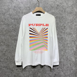 Purple Brand Long Sleeve T-Shirt Fashion Loose Long Sleeve Top