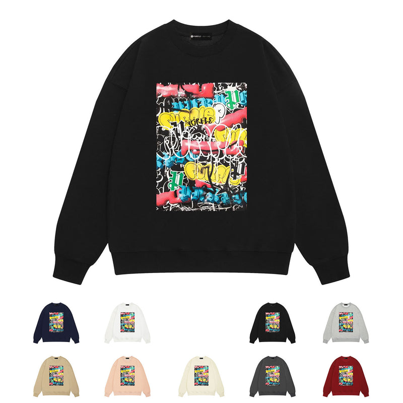 Purple Brand Sweatshirt Loose Crew Neck Sweater