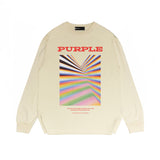 Purple Brand Long Sleeve T-Shirt Fashion Loose Long Sleeve Top