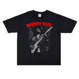 Rock Star T Shirt Bruce King Batty Cover Printed Pure Cotton Loose T-shirt Men's and Women's Fashion Short Sleeve