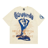 HS T Shirt Yoga Girl Print Casual Loose