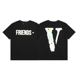 Vlone T Shirt Spring Summer Daisy Pattern Crew Neck