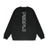 Purple Brand Long Sleeve T-Shirt Fashion Loose Long Sleeve Top