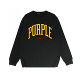 Purple Brand Long Sleeve T-Shirt Fashion Loose Long Sleeve Top