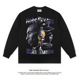 Nba Long Sleeved Shirt Autumn and Winter Loose Trendy Brand Long Sleeve T-shirt Pure Cotton Fashion