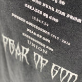 Fog Essentials T Shirts Spring and Summer FOG Joint Series Washing Water Old Crew Neck Short Sleeves