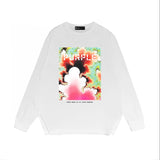 Purple Brand Long Sleeve T-Shirt Fashion Loose Long Sleeve Top