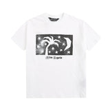 Palm Angels T Shirts Star Moon Print Short Sleeve T-Shirt
