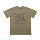 Palm Angels T Shirts Embroidered Letter Logo Short Sleeve T-Shirt