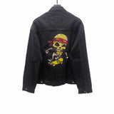 Drew House Jacket Rose Skull Casual Denim Jacket