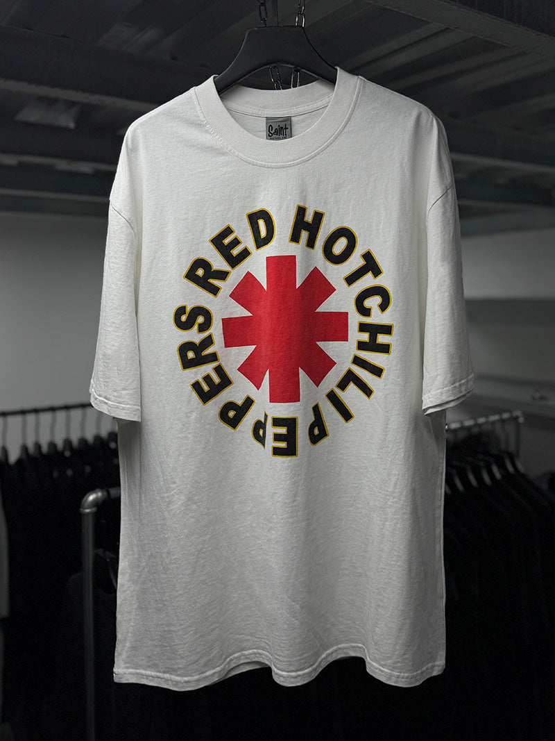 Men Vintage T-Shirts "Red Hot Chili Peppers" Band Saint Michael T-Shirt