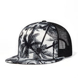 Trendy flat brimmed hat mesh wide brim sun shade