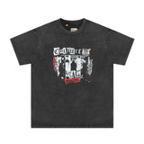 Gallery Dept T Shirts Fashion Short Sleeve Gallery Dept Washed Old High Street T-shirt BF Loose
