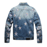 Amiri Jacket Trendamiri Ripped Slim Fit Denim Coat Jacket Men