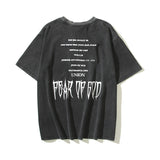 Fog Essentials T Shirts Spring and Summer FOG Washing Water Old Crew Neck Short Sleeves
