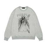 Purple Brand Sweatshirt Loose Crew Neck Sweater