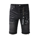 Purple Brand Denim Shorts High Street Black