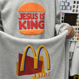 Men Vintage T-Shirts American Vintage Saint Burger King 3D Foam Printing