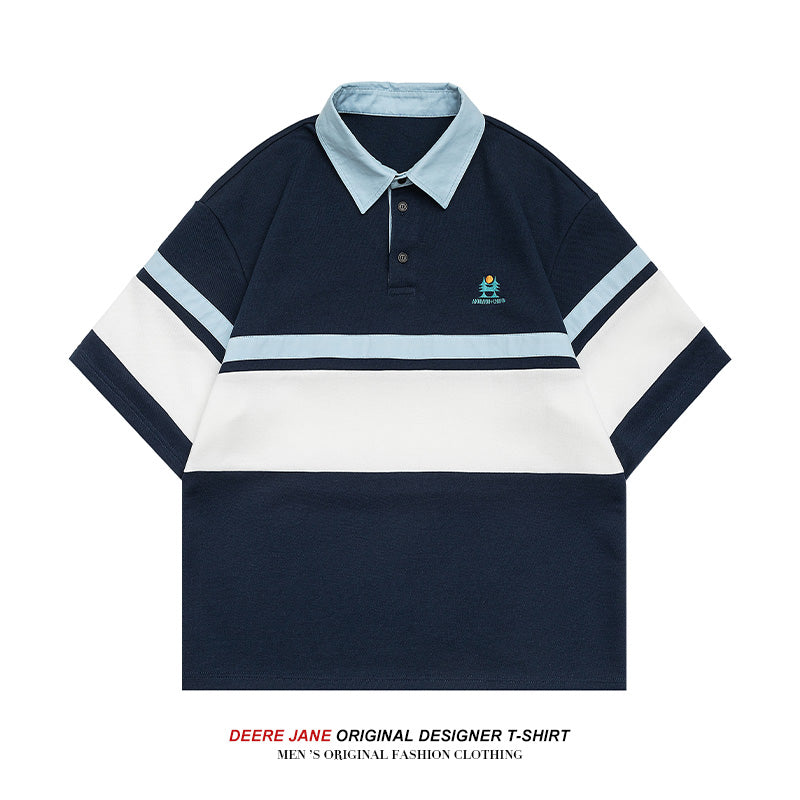 Men's T-Shirts Short-Sleeved T-shirt Men's Summer Half Sleeve Loose Polo Shirt