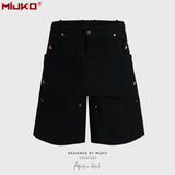 MIJKO Mens Shorts Detachable Shorts