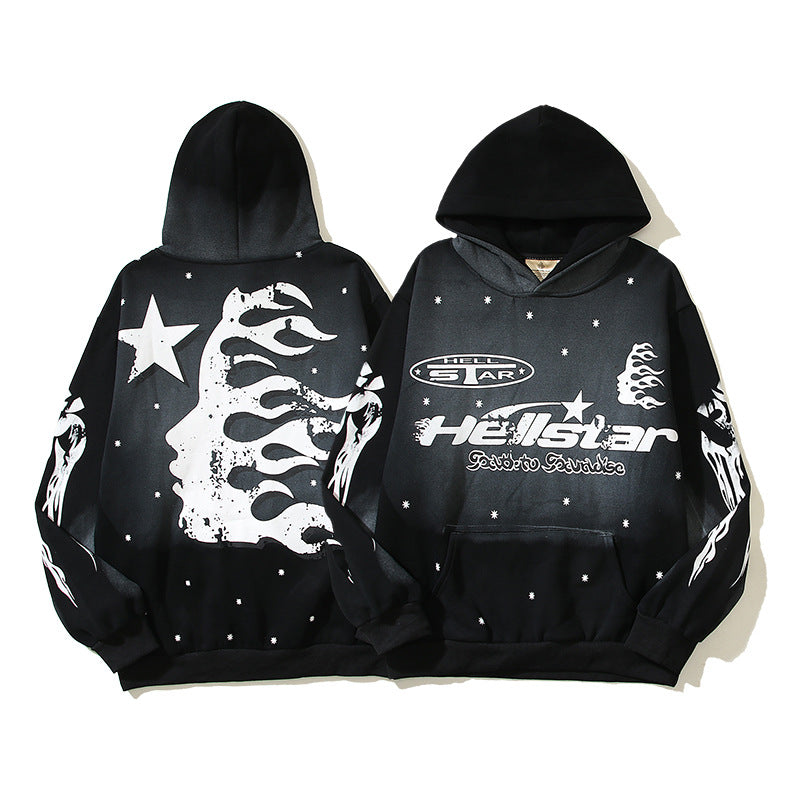 HS Hoodie Retro Distressed Loose Fleece