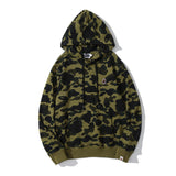 Bathing Ape Hoodie Camo Ape Embroidered Printed Hoodie Men's and Women's Pullover Sweater