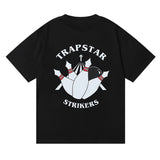 Trapstar T Shirts Trapstar Bowling Print Loose Casual Short Sleeves