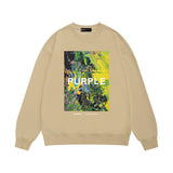 Purple Brand Sweatshirt Loose Crew Neck Sweater