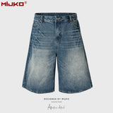 MIJKO Men Shorts Make Old Denim Shorts