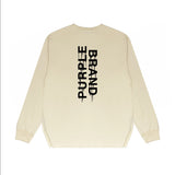 Purple Brand Long Sleeve T-Shirt Fashion Loose Long Sleeve Top