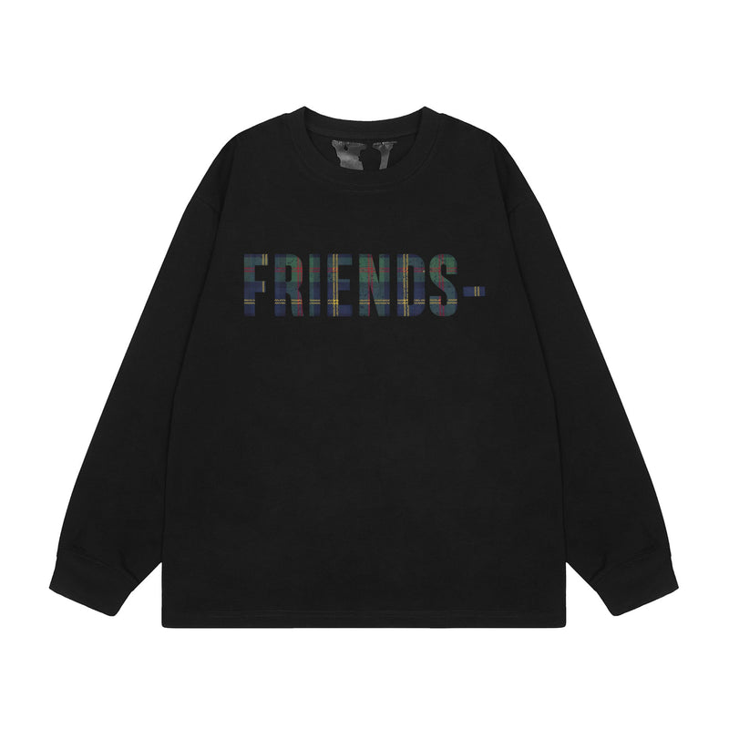Vlone Sweatshirts Autumn and Winter Big V Letter Crew Neck Pullover