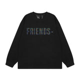 Vlone Sweatshirts Autumn and Winter Big V Letter Crew Neck Pullover