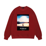 Purple Brand Sweatshirt Loose Crew Neck Sweater