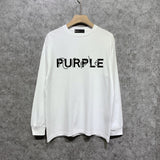 Purple Brand Long Sleeve T-Shirt Fashion Loose Long Sleeve Top