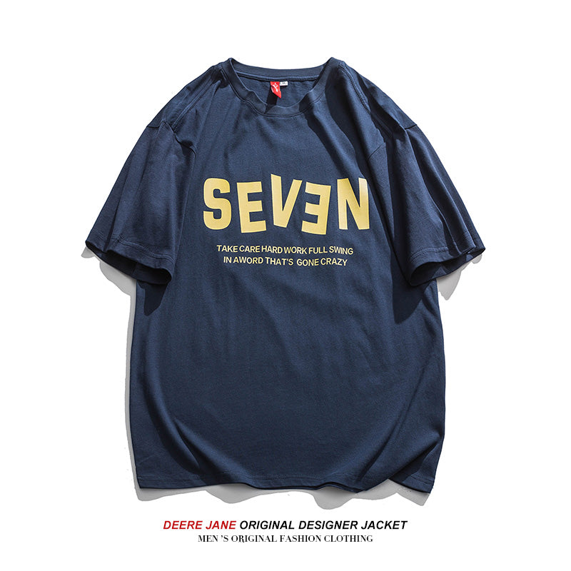 Men T-shirt Summer Cotton Short Sleeve T-shirt Men's Loose