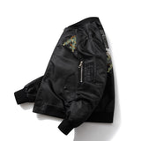 Mens Vintage Jackets Auspicious Dragon Embroidered Jacket Air Force Flight Suit Wave Baseball Suit