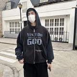 ERD Hoodie Stitching Zipper Profile Hooded Jacket