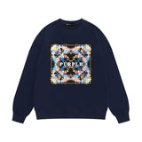 Purple Brand Sweatshirt Loose Crew Neck Sweater