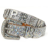 Hip-hop punk rhinestone belt lettersupreme belt
