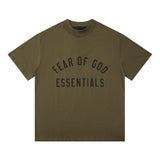 Fog Essentials T Shirts Spring/Summer FOG Double Line Letter Print Crew Neck Short Sleeves